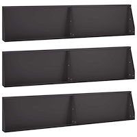 vidaXL Stödvägg 6 st 100 x 12 x 40 cm Stål Svart