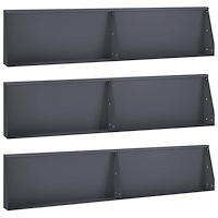 vidaXL Stödvägg 6 st 100 x 12 x 40 cm Stål Antracit