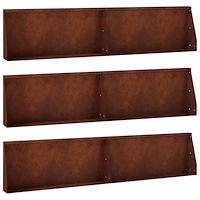 vidaXL Stödvägg 6 st 100 x 12 x 40 cm Väderbeständig stål Rostig
