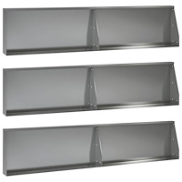 vidaXL Stödvägg 6 st 100 x 12 x 50 cm Galvaniserat stål Silver