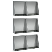 vidaXL Stödvägg 6 st 40 x 12 x 30 cm Galvaniserat stål Silver