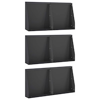 vidaXL Stödvägg 6 st 40 x 12 x 50 cm Stål Svart