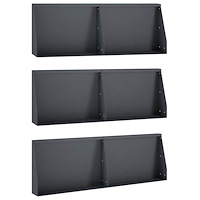 vidaXL Stödvägg 6 st 60 x 12 x 30 cm Stål Antracit