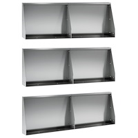 vidaXL Stödvägg 6 st 60 x 12 x 40 cm Galvaniserat stål Silver