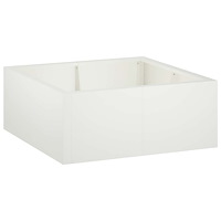 vidaXL Stödvägg 4 st 100 x 100 x 30 cm Stål Vit