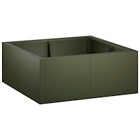 vidaXL Stödvägg 4 st 100 x 100 x 30 cm Stål Olivgrön
