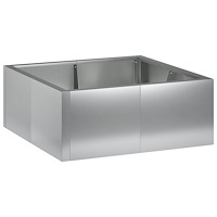 vidaXL Stödvägg 4 st 100 x 100 x 30 cm Galvaniserat stål Silver