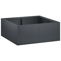 vidaXL Stödvägg 4 st 100 x 100 x 40 cm Stål Antracit
