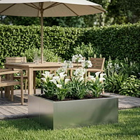 vidaXL Stödvägg 4 st 100 x 100 x 50 cm Rostfritt stål Silver