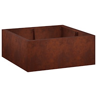 vidaXL Stödvägg 4 st 100 x 100 x 50 cm Väderbeständig stål Rostig