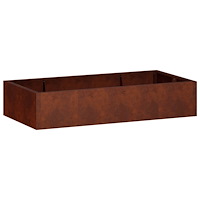 vidaXL Stödvägg 6 st 200 x 100 x 30 cm Väderbeständig stål Rostig