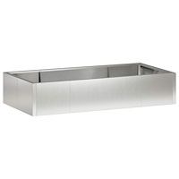 vidaXL Stödvägg 6 st 200 x 100 x 40 cm Rostfritt stål Silver
