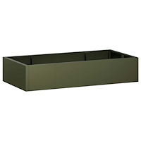 vidaXL Stödvägg 6 st 200 x 100 x 50 cm Stål Olivgrön