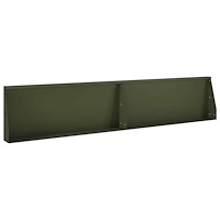 vidaXL Stödvägg 2 st 100 x 12 x 50 cm Stål Olivgrön