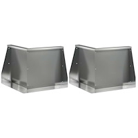 vidaXL Stödvägg 2 st 50 x 50 x 40 cm Galvaniserat stål Silver