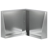 vidaXL Stödvägg 50 x 50 x 40 cm Galvaniserat stål Silver