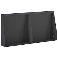 vidaXL Stödvägg 2 st 40 x 12 x 30 cm Stål Svart
