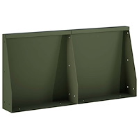 vidaXL Stödvägg 2 st 40 x 12 x 30 cm Stål Olivgrön