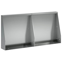 vidaXL Stödvägg 2 st 40 x 12 x 30 cm Galvaniserat stål Silver