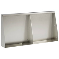 vidaXL Stödvägg 2 st 40 x 12 x 40 cm Rostfritt stål Silver