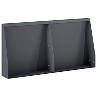 vidaXL Stödvägg 2 st 40 x 12 x 50 cm Stål Antracit