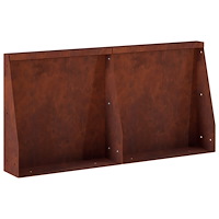 vidaXL Stödvägg 2 st 40 x 12 x 50 cm Väderbeständig stål Rostig