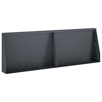 vidaXL Stödvägg 2 st 60 x 12 x 40 cm Stål Antracit