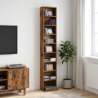 vidaXL CD Skåp Gammalt trä 33 x 23,5 x 175 cm Konstruerat trä