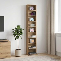 vidaXL CD Skåp Artisan-ek 33 x 23,5 x 175 cm Konstruerat trä