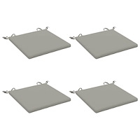 vidaXL 4-delade Sittdynor SOEST 4 st 100% Polyester Grå 50 x 50 x 3 cm