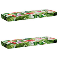 vidaXL 2-delade Bänk Kuddar VUGHT 2 st 100% Polyester Flerfärgsdesign