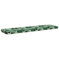vidaXL 1-delad Bänk Kudde VUGHT 100% Polyester Bladmönster
