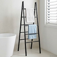 vidaXL Dubbelsidig filtstege Svart 50 x 50 x 159 cm Bambu