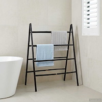 vidaXL Dubbelsidig filtstege Svart 90 x 50 x 100 cm Bambu