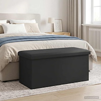 vidaXL Fällbar Förvaringsbänk Grå 180 kg 80 L 77 x 38 x 38 cm PVC