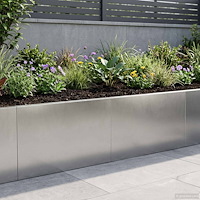 vidaXL Stödvägg 2 st 60 x 12 x 40 cm Rostfritt stål Silver