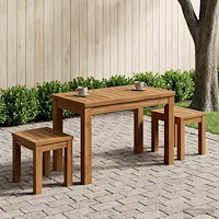 vidaXL Kaffeebord Naturlig 60,5 x 30 x 36 cm Massivt Akaciaträ