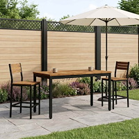 vidaXL Kaffeebord Naturlig och svart 50 x 100,5 x 45 cm