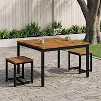 vidaXL Kaffeebord Naturlig och svart 80 x 80,5 x 45 cm