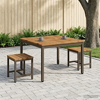 vidaXL Kaffeebord Naturlig och Kaffe 80 x 80,5 x 45 cm