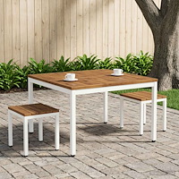 vidaXL Kaffeebord Naturlig och vit 100 x 100,5 x 45 cm
