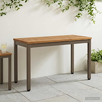 vidaXL Trädgårdsbänk 80,5 x 35 x 45 cm Massivt Akaciaträ Rektangulär