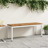 vidaXL Trädgårdsbänk 108,5 x 35 x 45 cm Massivt Akaciaträ Rektangulär