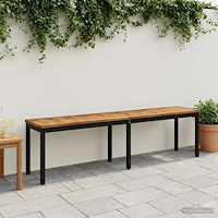 vidaXL Trädgårdsbänk 161 x 35 x 45 cm Massivt Akaciaträ Rektangulär