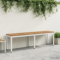 vidaXL Trädgårdsbänk 161 x 35 x 45 cm Massivt Akaciaträ Rektangulär