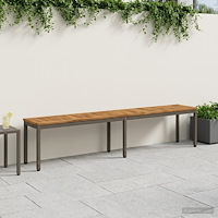 vidaXL Trädgårdsbänk 201 x 35 x 45 cm Massivt Akaciaträ Rektangulär