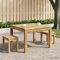vidaXL Kaffeebord Vit 60 x 60,5 x 36 cm Massivt Akaciaträ