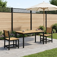 vidaXL Kaffeebord Vit och svart 50 x 100,5 x 45 cm Massivt Akaciaträ