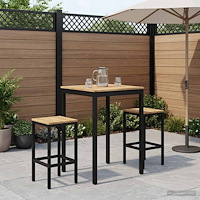 vidaXL Trädgård Bar Bord Vit och svart 70 x 68,5 x 105 cm