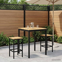 vidaXL Trädgård Bar Bord Vit och svart 80 x 80,5 x 105 cm